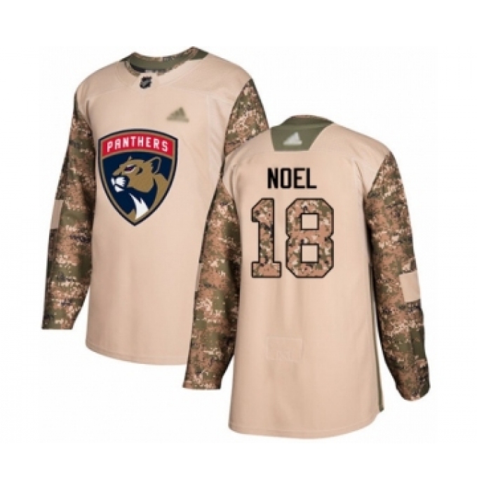 Men's Florida Panthers #18 Serron Noel Authentic Camo Veterans Day Practice Hockey Jersey
