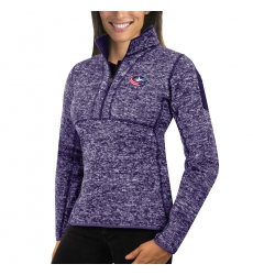 Columbus Blue Jackets Antigua Women's Fortune Zip Pullover Sweater Purple