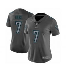 Women's Jacksonville Jaguars #7 Nick Foles Limited Gray Static Fashion Football Jersey