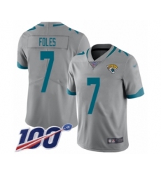 Youth Nike Jacksonville Jaguars #7 Nick Foles Silver Inverted Legend Limited 100th Season NFL Jersey