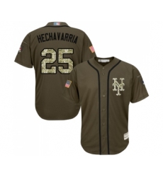 Youth New York Mets #25 Adeiny Hechavarria Authentic Green Salute to Service Baseball Jersey