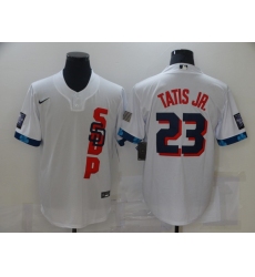 Men's San Diego Padres #23 Fernando Tatis Jr. Nike White 2021 All-Star Game Authentic Jersey