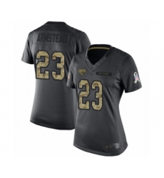 Women's Jacksonville Jaguars #23 Ryquell Armstead Limited Black 2016 Salute to Service Football Jersey