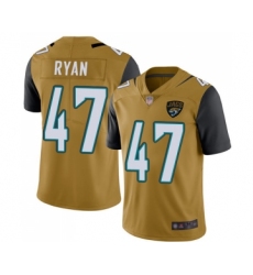 Youth Jacksonville Jaguars #47 Jake Ryan Limited Gold Rush Vapor Untouchable Football Jersey