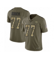 Youth Jacksonville Jaguars #77 Cedric Ogbuehi Limited Olive Camo 2017 Salute to Service Football Jersey