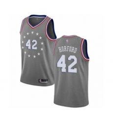 Women's Philadelphia 76ers #42 Al Horford Swingman Gray Basketball Jersey - City Edition