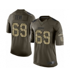 Youth Los Angeles Chargers #69 Sam Tevi Limited Green Salute to Service Football Jersey