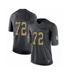 Youth Seattle Seahawks #72 Al Woods Limited Black 2016 Salute to Service Football Jersey