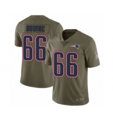 Men's New England Patriots #66 Russell Bodine Limited Olive 2017 Salute to Service Football Jersey