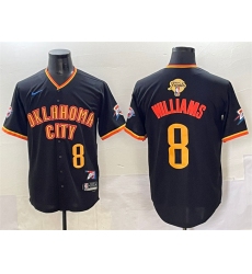 Men's Oklahoma City Thunder #8 Jalen Williams Black 2025 Finals Vapor Stitched Baseball Jersey