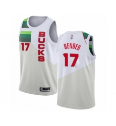 Men's Milwaukee Bucks #17 Dragan Bender White Swingman Jersey - Earned Edition