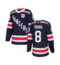 Youth New York Rangers #8 Jacob Trouba Authentic Navy Blue 2018 Winter Classic Hockey Jersey