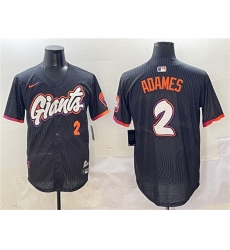 Men's San Francisco Giants #2 Willy Adames Anthracite 2025 City Connect Limited Stitched Baseball Jersey