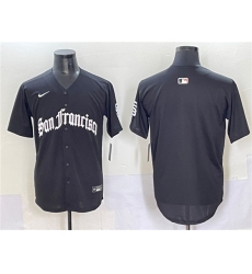 Men's San Francisco Giants Blank Black 'Gothic Fog Edition' Vapor Premier Limited Stitched Jersey