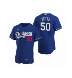 Men's Los Angeles Dodgers #50 Mookie Betts Royal Authentic 2020 Alternate Jersey