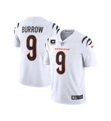 Men's Cincinnati Bengals 2022 #9 Joe Burrow White With 3-star C Patch Vapor Limited Stitched NFL Jersey Men's Cincinnati Bengals 2022 #9 Joe Burrow White With 3-star C Patch Vapor Limited Stitched NFL Jersey