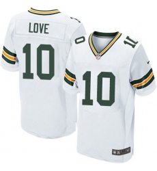 Men's Green Bay Packers #10 Jordan Love White Stitched NFL New Elite Jersey