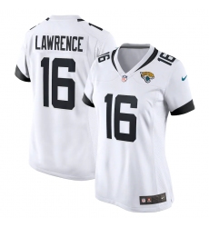 Women's Jacksonville Jaguars #16 Trevor Lawrence White Nike Teal 2021 NFL Draft First Round Pick Game Jersey Women's Jacksonville Jaguars #16 Trevor Lawrence White Nike Teal 2021 NFL Draft First Round Pick Game Jersey