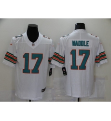 Men's Miami Dolphins #17 Jaylen Waddle White Aqua 2021 Draft First Round Pick Leopard Jersey