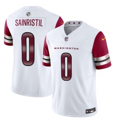Men's Washington Commanders #0 Mike Sainristill White 2025 F.U.S.E. Vapor Limited Football Stitched Jersey Men's Washington Commanders #0 Mike Sainristill White 2025 F.U.S.E. Vapor Limited Football Stitched Jersey