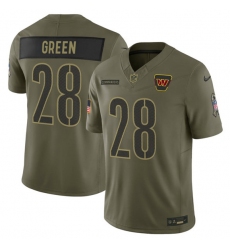 Men's Washington Commanders #28 Darrell Green Olive 2025 Salute to Service Limited Football Stitched Jersey