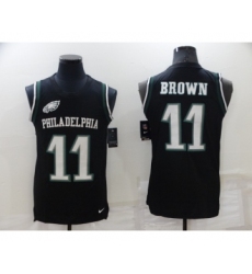 Nike Philadelphia Eagles #11 A. J. Brown Black Alternate Men's Stitched NFL Limited Rush Tank Top Jersey
