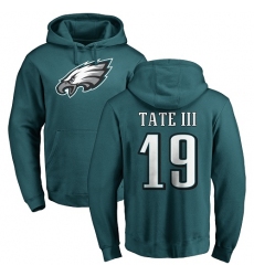 Nike Philadelphia Eagles #19 Golden Tate III Green Name & Number Logo Pullover Hoodie