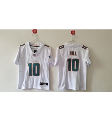 Women's Miami Dolphins #10 Tyreek Hill White F.U.S.E. Vapor Untouchable Football Stitched Jersey Women's Miami Dolphins #10 Tyreek Hill White F.U.S.E. Vapor Untouchable Football Stitched Jersey