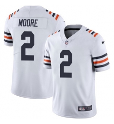 Men's Chicago Bears #2 D.J. Moore White 2019 Alternate Classic Stitched NFL Vapor Untouchable Limited Jersey