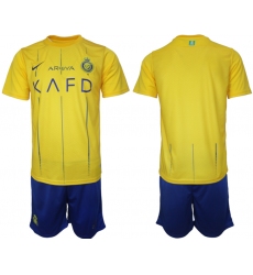 Men's Al Nassr Blank Yellow 2023-24 Home Soccer Jersey
