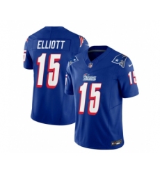 Men's Nike New England Patriots #15 Ezekiel Elliott Blue 2023 F.U.S.E. Vapor Limited Football Stitched Jersey Men's Nike New England Patriots #15 Ezekiel Elliott Blue 2023 F.U.S.E. Vapor Limited Football Stitched Jersey