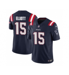 Men's Nike New England Patriots #15 Ezekiel Elliott Navy 2023 F.U.S.E. Vapor Limited Football Stitched Jersey Men's Nike New England Patriots #15 Ezekiel Elliott Navy 2023 F.U.S.E. Vapor Limited Football Stitched Jersey