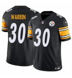 Men's Pittsburgh Steelers #30 Jaylen Warren Black 2025 F.U.S.E. Vapor Untouchable Limited Stitched Jersey