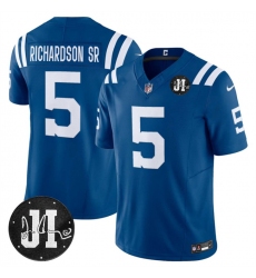 Men's Indianapolis Colts #5 Anthony Richardson Blue 2025 F.U.S.E. Jim Irsay Vapor Limited Football Stitched Jersey