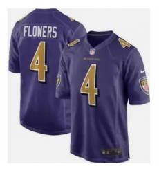 Men Baltimore Ravens #4 Zay Flowers Purple Rush Limited Stitched Football Jersey Men Baltimore Ravens #4 Zay Flowers Purple Rush Limited Stitched Football Jersey