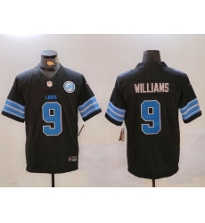 Men's Detroit Lions #9 Jameson Williams Black 2024 F.U.S.E. 2nd Alternate With Vapor Limited Stitched Jersey Men's Detroit Lions #9 Jameson Williams Black 2024 F.U.S.E. 2nd Alternate With Vapor Limited Stitched Jersey