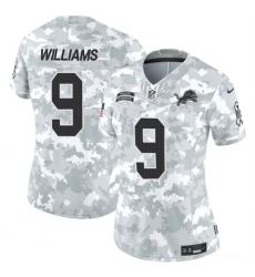 Women's Detroit Lions #9 Jameson Williams 2024 F.U.S.E Arctic Camo Salute To Service Limited Stitched Jersey(Run Small) Women's Detroit Lions #9 Jameson Williams 2024 F.U.S.E Arctic Camo Salute To Service Limited Stitched Jersey(Run Small)