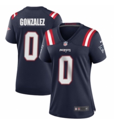 Women New England Patriots #0 Christian Gonzalez Blue Stitched Vapor Limited Jersey Women New England Patriots #0 Christian Gonzalez Blue Stitched Vapor Limited Jersey
