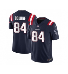Men's Nike New England Patriots #84 Kendrick Bourne Navy 2023 F.U.S.E. Vapor Limited Football Stitched Jersey