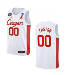 Men's Houston Cougars Active Player Custom White Final Four Classic Stitched Jersey