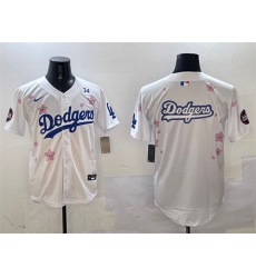 Men's Los Angeles Dodgers Team Big Logo White 2025 Tokyo Series Limited Stitched Baseball Jersey