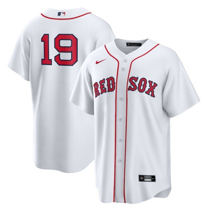 Men's Boston Red Sox #19 Roman Anthony White No Name Cool Base Stitched Baseball Jersey