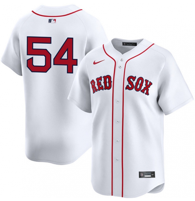 Men's Boston Red Sox #54 Lucas Giolito White No Name 2024 Home Limited Stitched Jersey