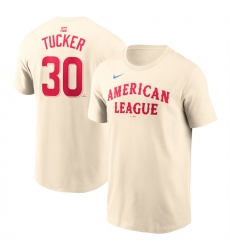 Men's American League #30 Kyle Tucker Cream 2024 All-Star Name & Number T-Shirt