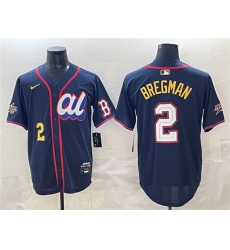 Men's American League #2 Alex Bregman Navy 2025 All-Star Edition Limited Stitched Baseball Jersey