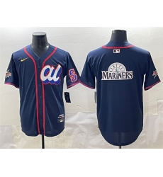 Men's American League Seattle Mariners Team Big Logo Navy 2025 All-Star Edition Limited Stitched Baseball Jersey