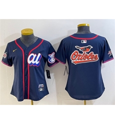 Women's American League Baltimore Orioles Team Big Logo Navy 2025 All-Star Edition Limited Stitched Baseball Jersey(Run Small)
