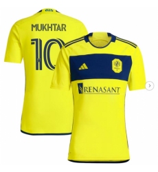 Mens Nashville SC Hany Mukhtar adidas Yellow 2024 The 615 Kit Replica Player Jersey
