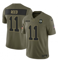 Men's Green Bay Packers #11 Jayden Reed Olive 2025 F.U.S.E. Salute to Service Limited Football Stitched Jersey