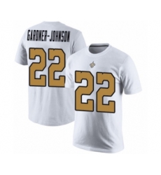 Football New Orleans Saints #22 Chauncey Gardner-Johnson White Rush Pride Name & Number T-Shirt